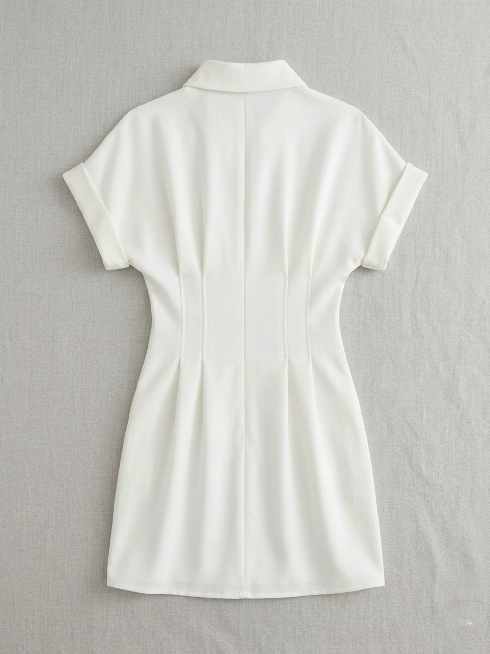 entro White Short-Sleeve Midi Shirt Dress - Picture 2 of 4